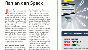 Online-Handel mit Lebensmitteln: Editorial: Ran an den Speck