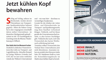 Unternehmensverkauf: Editorial: Jetzt kühlen Kopf bewahren