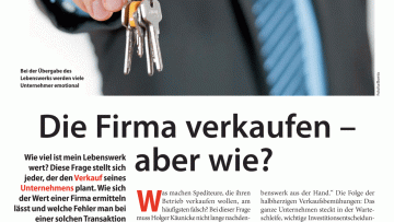 Die Firma verkaufen - aber wie?