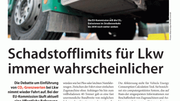Schadstofflimits für Lkw immer wahrscheinlicher