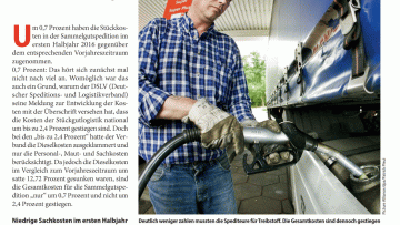 Eine verhaltener Kostenanstieg