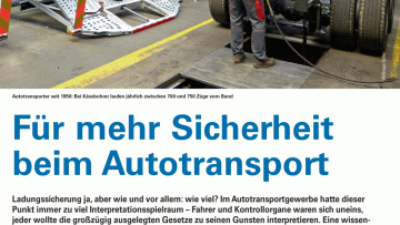 Für mehr Sicherheit beim Autotransport