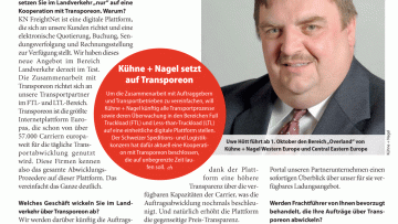 Sinken bei Kühne + Nagel jetzt die Preise?