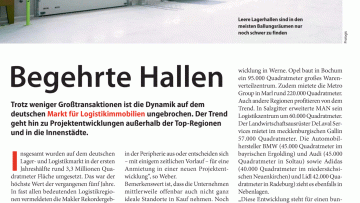 Begehrte Hallen