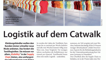 Logistik auf dem Catwalk