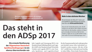 Das steht in den ADSp 2017
