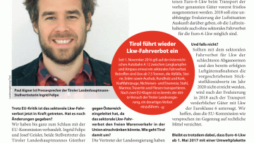 Wie sieht das sektorale Lkw-Fahrverbot nun aus?