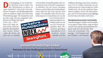 2017 steigen die Transportpreise leicht an
