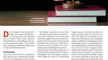 Das ändert sich in 2017