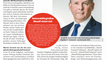 Wollen Sie jetzt mit Mosolf an die Börse?