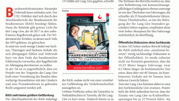 Lang-Lkw ist nicht mehr zu stoppen