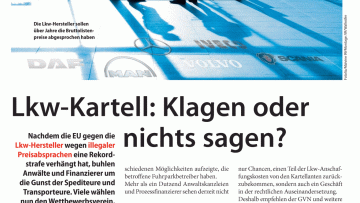 Lkw-Kartell: Klagen oder nichts sagen?