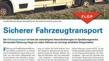 Sicherer Fahrzeugtransport