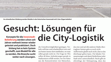 Gesucht: Lösungen für die City-Logistik