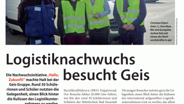 Logistiknachwuchs besucht Geis