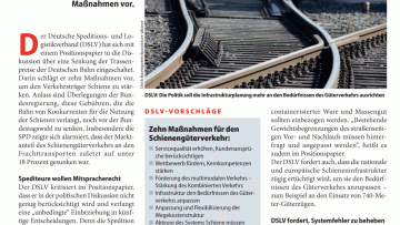 DSLV fordert Stärkung des Schienengüterverkehrs