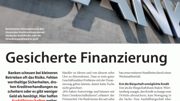 Gesicherte Finanzierung