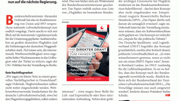 Luftverkehrskonzept greift erst nach der Bundestagswahl