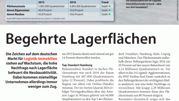 Begehrte Lagerflächen