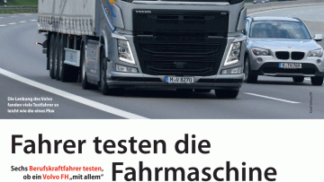 Fahrer testen die Fahrmaschine