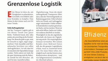 Trends der Transport Logistic: Grenzenlose Logistik