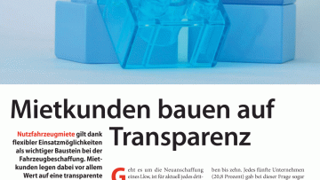 Mietkunden bauen auf Transparenz