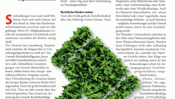 Mehr Klagerechte für Umweltverbände