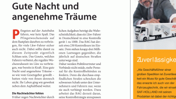 Kontrolle der Wochenruhezeit: Gute Nacht und angenehme Träume