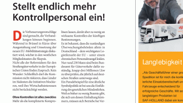 EU-Mobilitäts-Strategie: Stellt endlich mehr Kontrollpersonal ein!