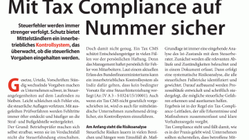 Mit Tax Compliance auf Nummer sicher