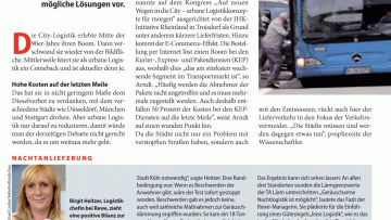 Das Parkhaus als lokales Depot
