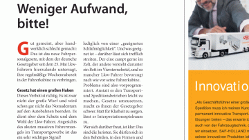 Wochenruhezeit: Editorial: Weniger Aufwand, bitte!