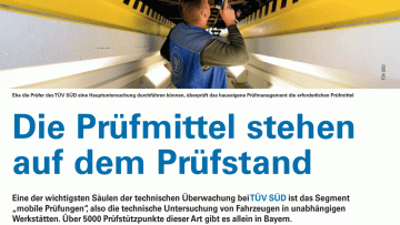 Die Prüfmittel stehen auf dem Prüfstand