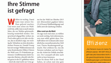 Themenheft zur Bundestagswahl: Editorial: Ihre Stimme ist gefragt