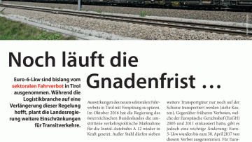 Noch läuft die Gnadenfrist ...