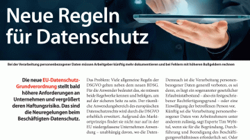 Neue Regeln für Datenschutz