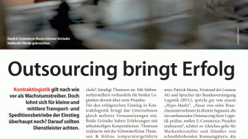 Outsourcing bringt Erfolg