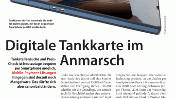Digitale Tankkarte im Anmarsch