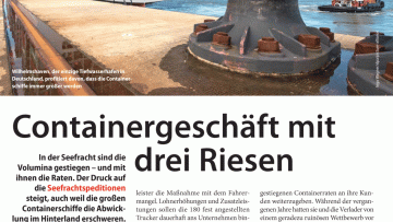 Containergeschäft mit drei Riesen