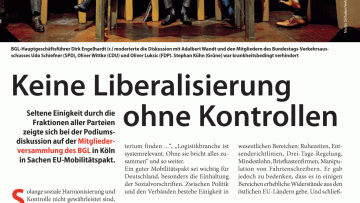 Keine Liberalisierung ohne Kontrollen