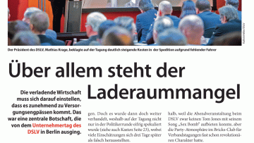 Über allem steht der Laderaummangel
