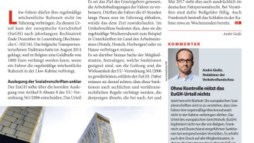 EuGH spricht Machtwort bei Ruhezeiten