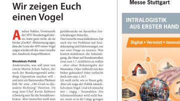 Besser Neuwahl statt "Groko"-Theater?: Editorial: Wir zeigen Euch einen Vogel