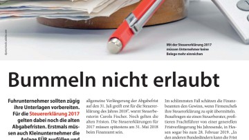 Bummeln nicht erlaubt