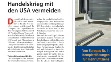 Strafzölle: Handelskrieg mit den USA vermeiden