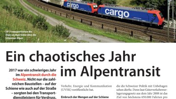 Ein chaotisches Jahr im Alpentransit
