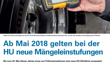 Ab Mai 2018 gelten bei der HU neue Mängeleinstufungen