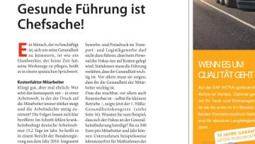 Mitarbeiter-Gesundheit: Gesunde Führung ist Chefsache!