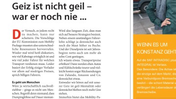EU-Mobilitätspaket / Mindestlohnregeln: Geiz ist nicht geil - war er noch nie ...