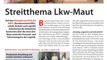 Streitthema Lkw-Maut